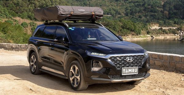 ⛺🚗 Tambu Yano Autodachzelt (200x145x130 cm) inkl. Sonnensegel für 1.102,99€ (statt 1.830€)