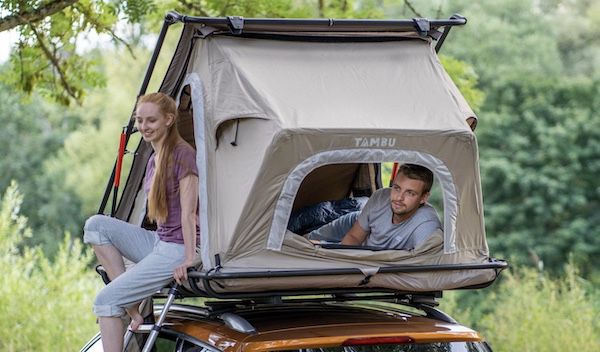 ⛺🚗 Tambu Yano Autodachzelt (200x145x130 cm) inkl. Sonnensegel für 1.102,99€ (statt 1.830€)