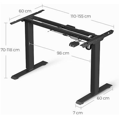 👨‍💻 SONGMICS Elektrisch höhenverstellbares Tischgestell für 67,99€ (statt 180€)