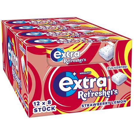 12 x 8er Pack Extra Refreshers Strawberry Lemon Kaugummi ab 8€ (statt 12€)