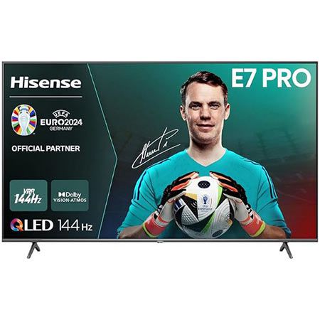 Hisense 65E7NQ Pro – 65″ 4K UHD QLED Smart TV, 144Hz für 633€ (statt 798€)