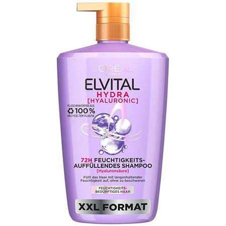 🧴 1 Liter LOréal Paris Elvital Hydra Hyaluronic Shampoo ab 6,33€ (statt 12€)