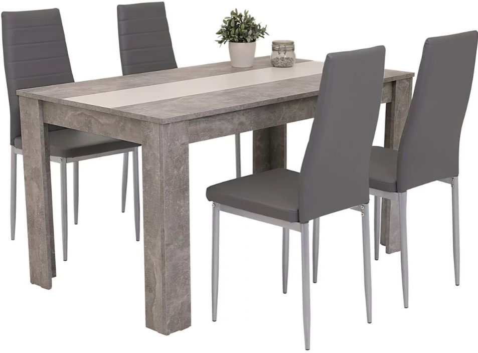 🪑 Tischgruppe Helene Old Wood Nachbildung   Tisch + 4 Stühle ab 179,99€ (statt 200€)