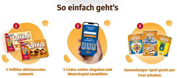 Mit Kauf von Toffifee Spiel gratis abfassen