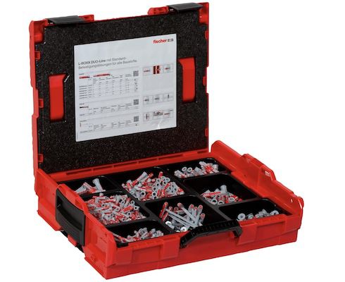 fischer L Boxx DuoLine praktische Box mit 2 Komponenten Dübeln für 112,99€ (statt 130€)