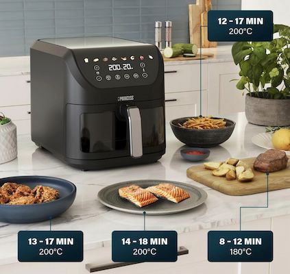 🍟 Princess SlimFry Heißluftfritteuse mit 8L für 79,99€ (statt 90€)