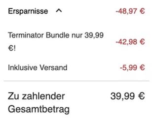 🤖 Terminator Sweatshirt, Fleece Decke & Tasse für 39,99€ (statt 70€)