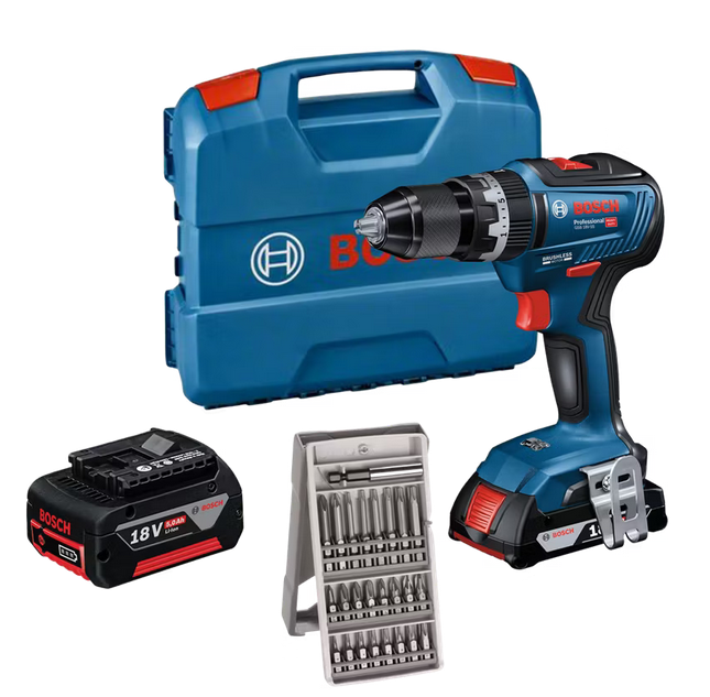 🔨Bosch GSB 18V 55 Akku Schlagbohrschrauber & Zubehör für 178,90€ (statt 208€)