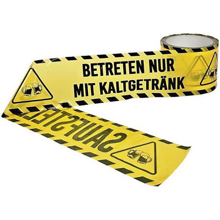 🍻 Lustiges Party-Absperrband „Saufstelle“, 50m für Party, JGA, Geburtstage für 7,99€