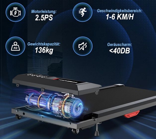 Cardirun Walking Pad mit 2,5 PS & bis 6 km/h für 135,99€ (statt 200€)