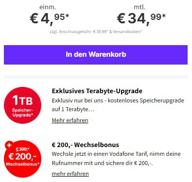 Eff. 49€ Gewinn ➡️ Xiaomi 14T Pro (1 TB) + Vodafone 35GB für 34,99€ mtl. + 200€ Bonus