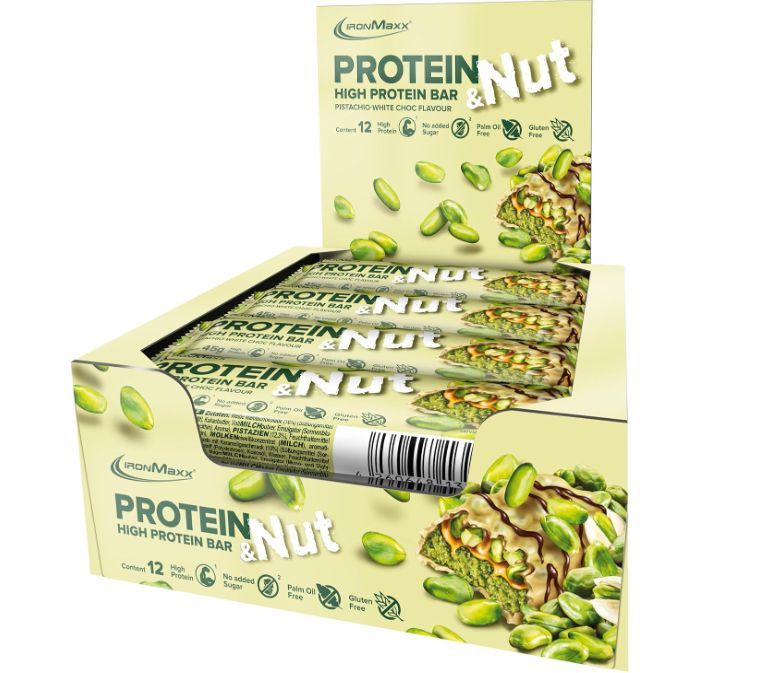12er Pack IronMaxx Protein & Nut Proteinriegel   Glutenfrei für 19€ (statt 24€)