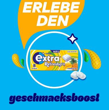 12 x 8er Pack Extra Refreshers Tropical Kaugummi ab 8,48€ (statt 12€)