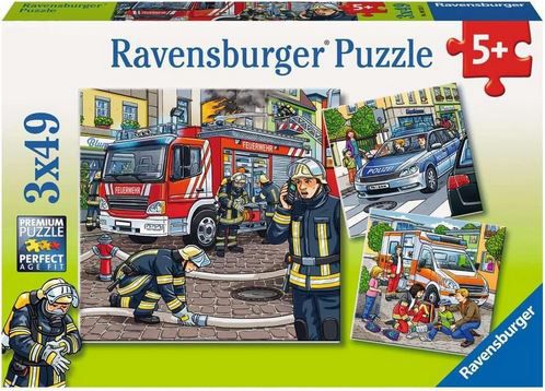 Ravensburger Helfer in der Not Kinderpuzzle, 3 x 49 Teile für 7,19€ (statt 12€)