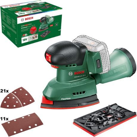 Bosch UniversalSander 18V 10 Akku Schleifer inkl. 32x Schleifpapier für 70,39€ (statt 86€)