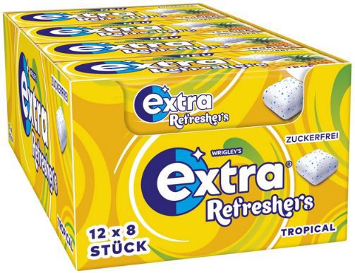 12 x 8er Pack Extra Refreshers Tropical Kaugummi ab 8,48€ (statt 12€)