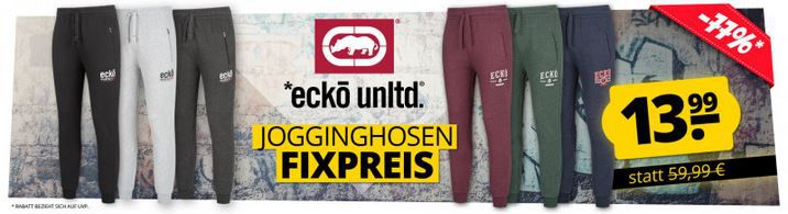 Ecko Unltd. Jogginghosen Fixpreis Sale + ab 13,99€ zzgl. VSK (statt 30€)