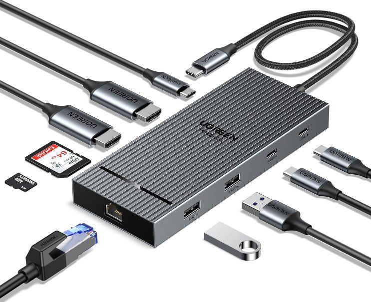 UGREEN Revodok Pro 10Gbps USB C Hub mit 2x HDMI & Ethernet für 49,99€ (statt 70€)