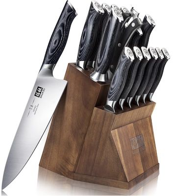 🇯🇵🔪 SHAN ZU 16-tlg. Messerblock mit Kochenmesser-Set für 131€ (statt 185€)