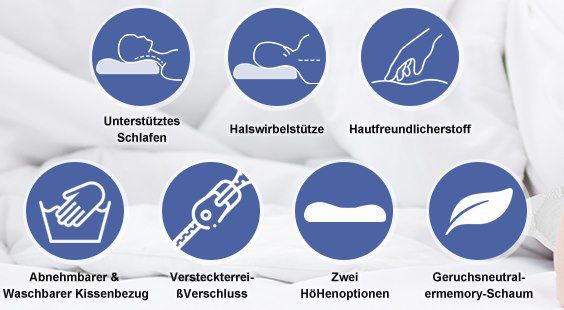 PHYSEN Nackenstützkissen mit Memory Foam für 19,99€ (statt 40€)