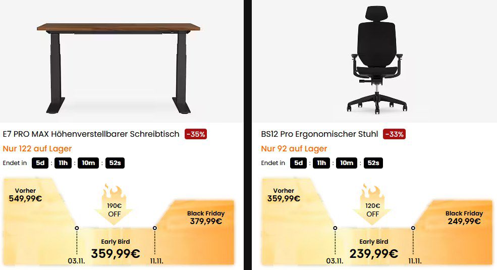 🚀 Flexispot Black Friday Warm-Up - z.B. E7 Flow Schreibtisch für 479,99€ (statt 750€) 🚀 Flexispot Black Friday Warm Up z.B. E7 Flow Schreibtisch für 479,99€ (statt 750€)