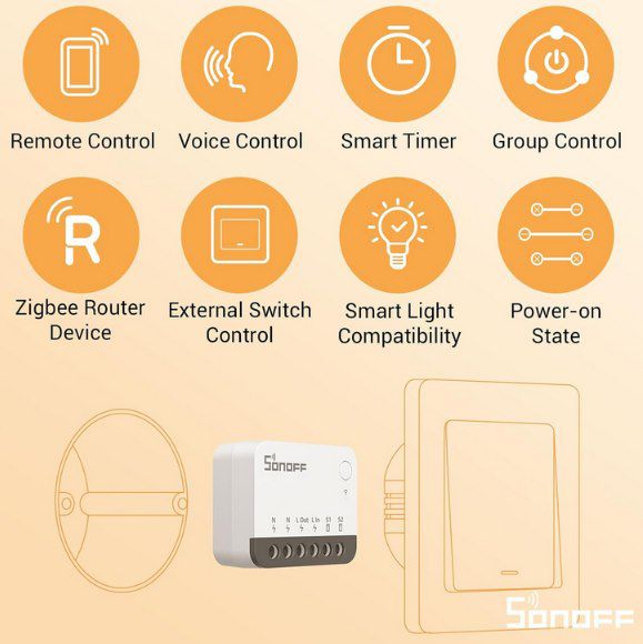 SONOFF ZBMINIR2 Zigbee Smart Schalter für 13,20€ (statt 19€)