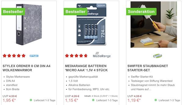 Druckerzubehör: 10% Gutschein ab 29,99€   Ab 60€ keine VSK