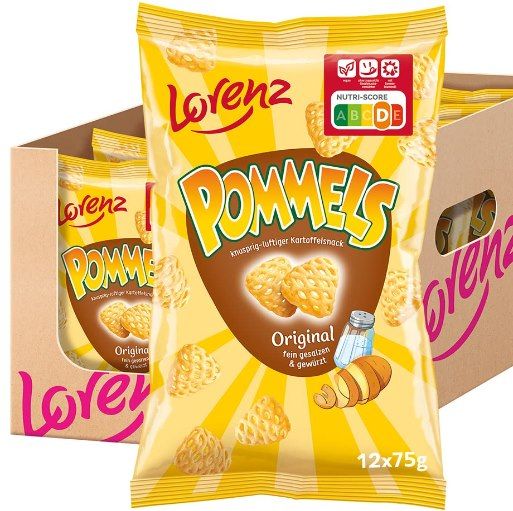🥔 12x Lorenz Pommels Original ab 16,24€ (statt 24€) – 1,35€ pro Tüte!