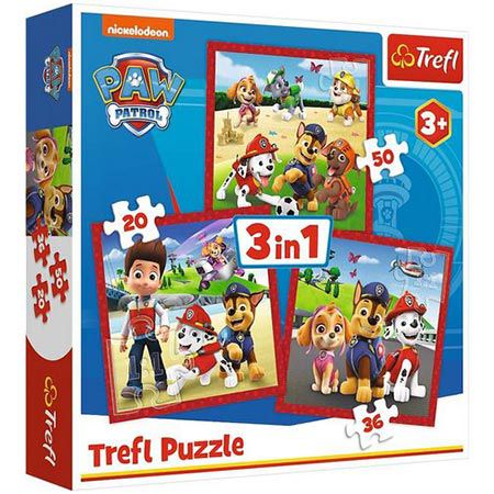 Trefl 34867 PAW Patrol 3 in 1 Puzzle für 5€ (statt 10€)