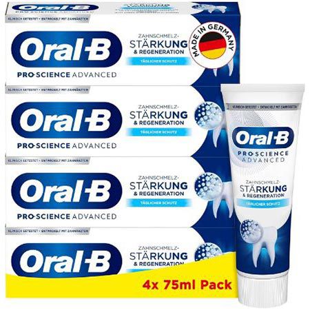 🦷 4er Pack Oral B Pro Science Zahncreme für 13,16€ (statt 16€)