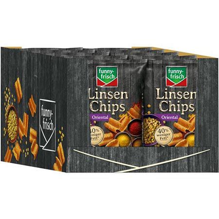 😋 12er Pack funny-frisch Linsen Chips Oriental, je 90g ab 16€ (statt 24€)