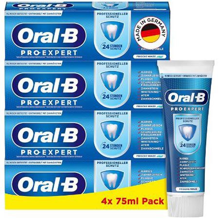 4er Pack Oral B Pro Expert Zahncreme, je 75ml ab 9,27€ (statt 12€)