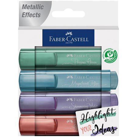 4er Pack Faber Castell TL 46 Metallic Textmarker für 3€ (statt 5€)