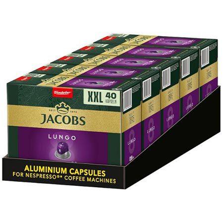 ☕ 200er Pack Jacobs Lungo Intenso 8 Kaffeekapseln ab 39,89€ (statt 50€)