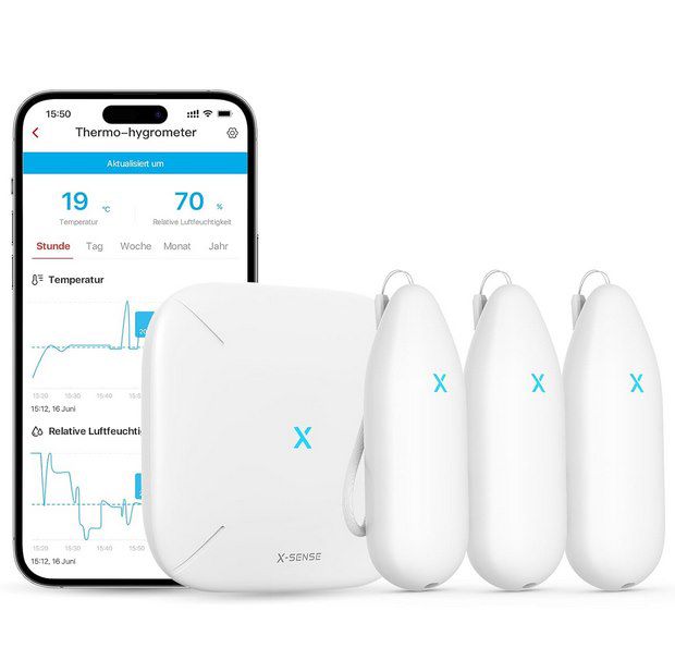X-Sense WLAN Hygrometer mit 3 Sensoren & App-Anbindung für 37,59€ (statt 70€)