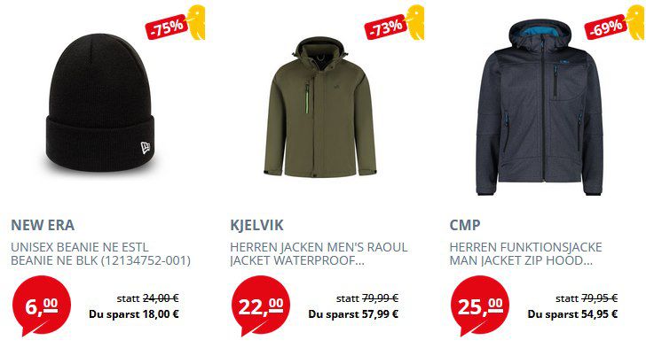 👕 Black Pickday: bis 95% Rabatt   Sportfashion Sale ab 2€   bis Mitternacht!