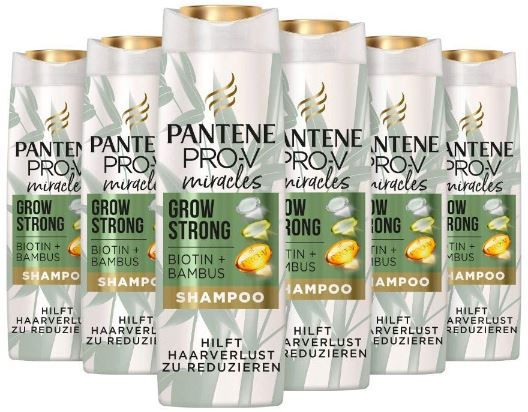 6x Pantene Pro V Miracles Grow Strong Shampoo, je 250ml für 17,70€ (statt 24€)