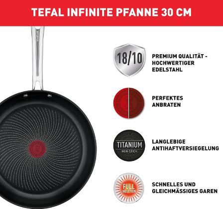 Tefal Infinite Bratpfanne mit Antihaftversiegelung, 30cm für 34,99€ (statt 50€)