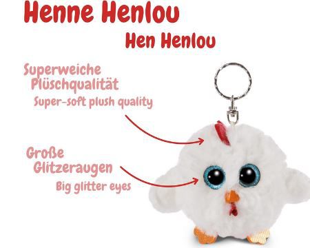 🐔 NICI Glubschis Henne Henlou Schlüsselanhänger, 9cm für 1,69€ (statt 6€)