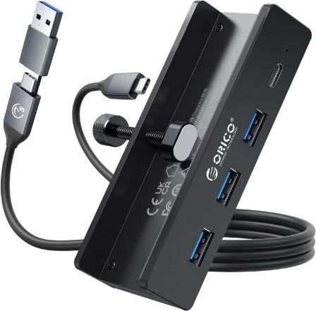 ORICO USB C/A Hub mit Clip für Tischplatten für 21,75€ (statt 32€)