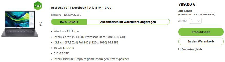 🔥 Acer Wahnsinns Deals mit bis zu 25% Rabatt auf Laptops, Monitore, PCs