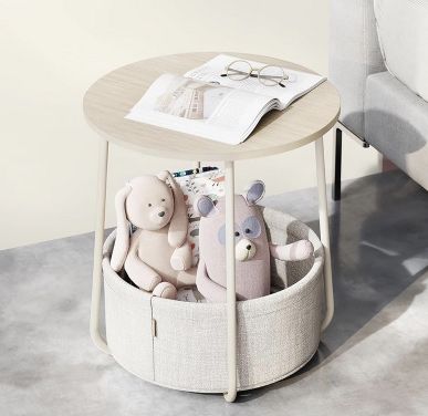 VASAGLE runder Beistelltisch mit Korb für 26,89€ (statt 39€)