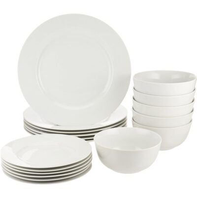 🍽️ Amazon Basics Geschirrservice, 18-teilig, für 6 Personen für 36,91€ (statt 43€)