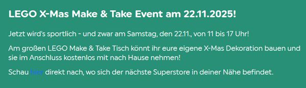 🎅 Gratis: LEGO Nikolaus Event in den Smyths Toys Stores am 22.11.2025