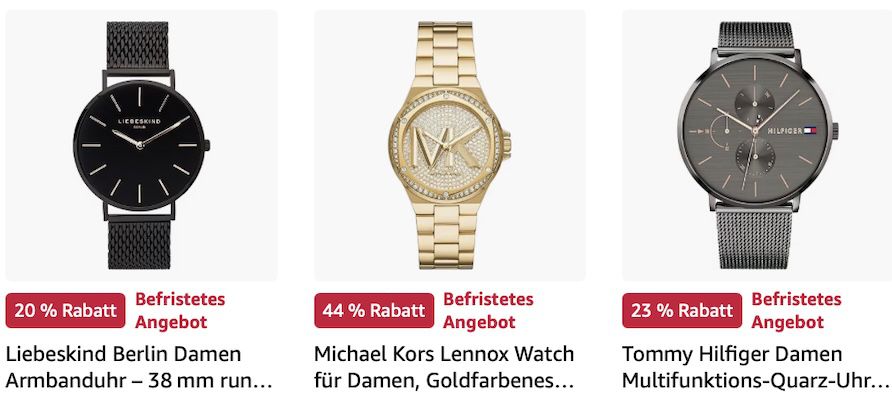 🔥 Amazon: Uhren und Schmuck stark reduziert z.B. BOSS Pilot Quarzuhr für 139€ (statt 165€)