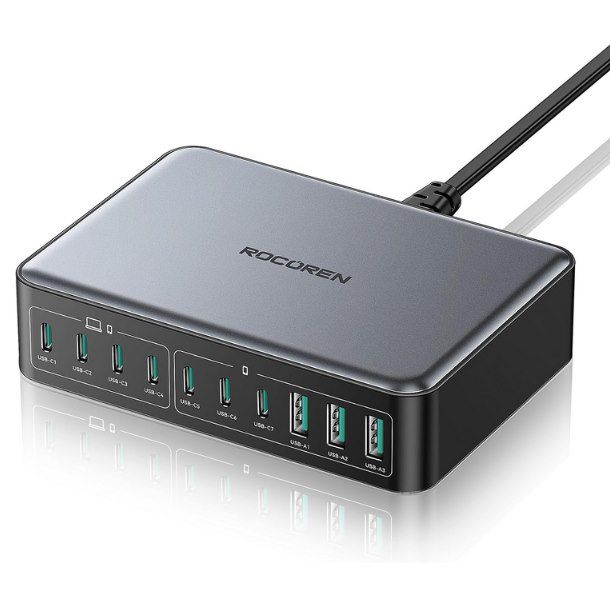 Rocoren 480W GaN USB C Ladegerät mit 10 Ports für 39,47€ (statt 60€)