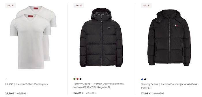 engelhorn Restgrößen Sale bis  50%   z.B. Polo Ralph Lauren Daunenjacke 359€ (statt 449€)