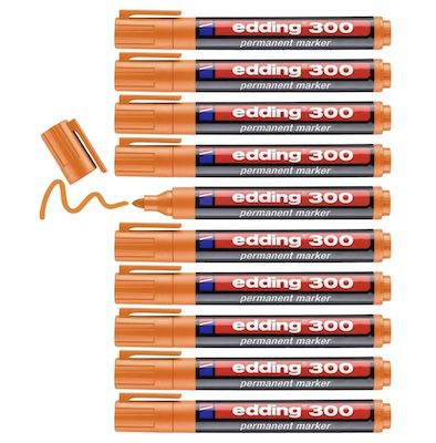 🟠 10x edding 300 Permanentmarker in Orange Rundspitze 1,5-3 mm für 4,84€ (statt 10€)