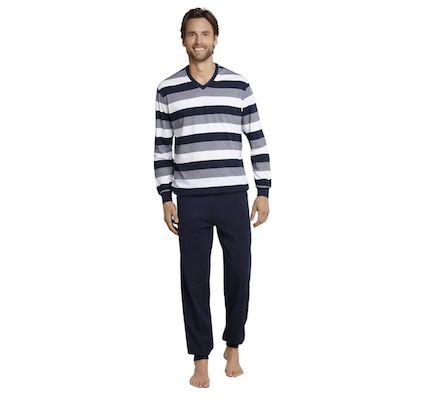 😴 Schiesser Herren Schlafanzug lang mit Bündchen ab 29,95€ (statt 39€)