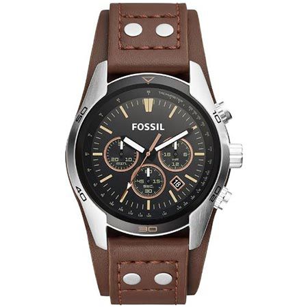 Fossil Coachman Edelstahl & Leder Herren Chronograph für 85,70€ (statt 110€)